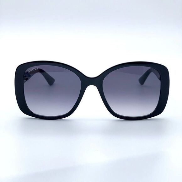 ЄNEW Gucci GG0762S  001 Black Gray Gradient Square Women Sunglasses - Picture 3 of 13